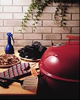 Image showing hot parts of grill/salamander, grilling tools and utensils