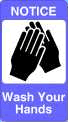 A 'wash your hands' notice