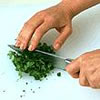 Image showing chopping of herbs